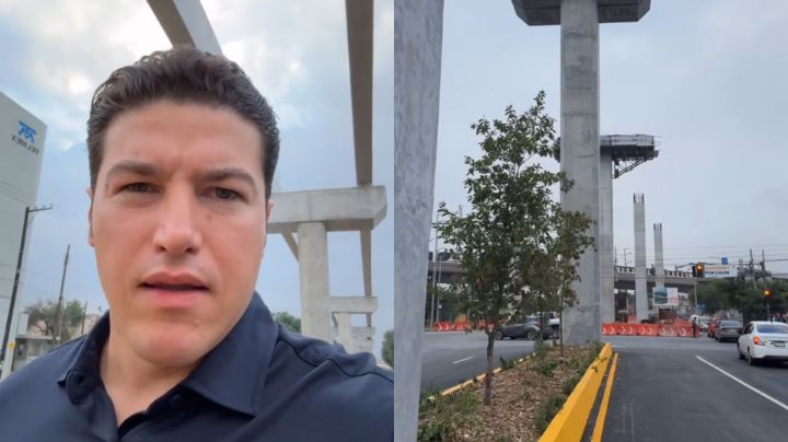 Muestra Samuel García plantación de árboles bajo Línea 6 del Metro