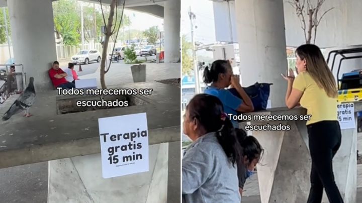 Video: Psicóloga ofrece terapias gratuitas bajo puente vehicular en Monterrey