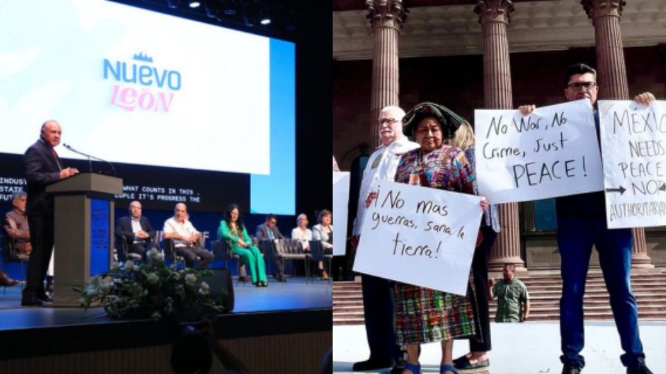 Premios Nobel de la Paz sostienen diferentes encuentros en Monterrey.