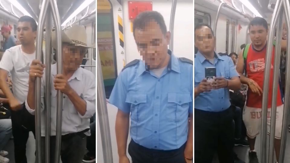 Guardia del metro baja del tren a raperos que subieron a cantar