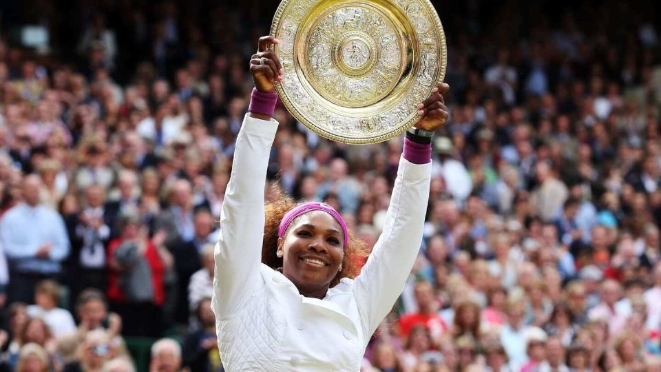 Serena Williams levantando el Grand Slam