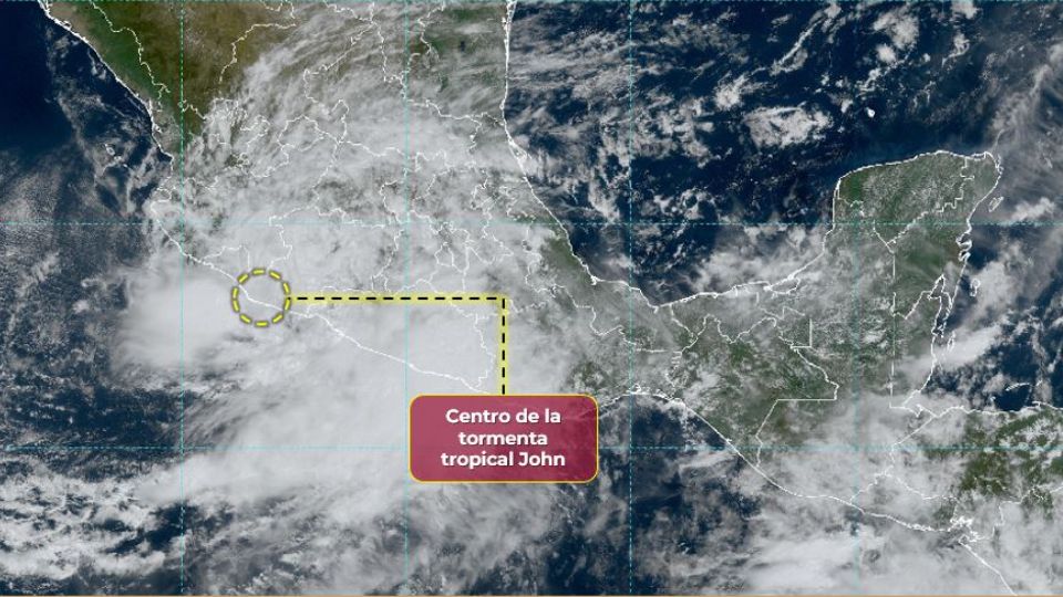 Centro de la tormenta tropical John