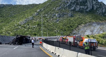 Suman 6 muertos en accidente de tráiler en autopista Saltillo-Monterrey