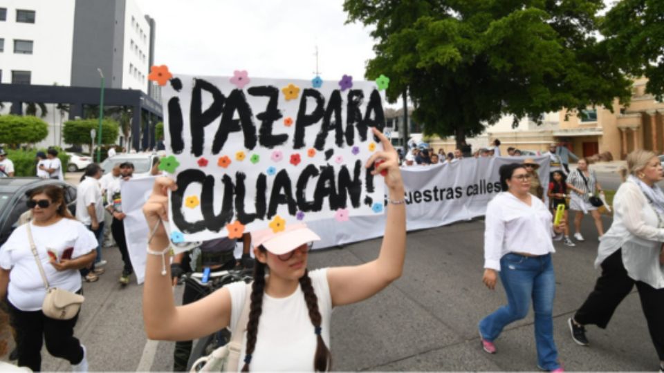 Marcha por la paz en Culiacán.