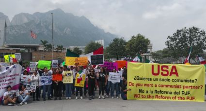 Protestan en Nuevo León contra reforma judicial; buscan hacer ruido en todo el mundo