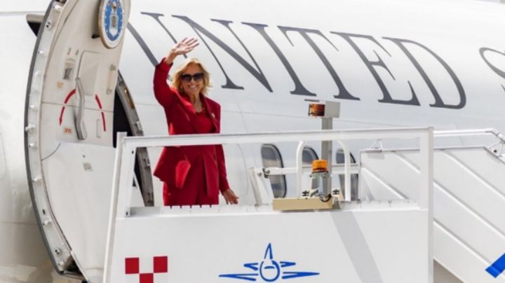 Jill Biden, primera dama de EU, llega a México para la investidura de Claudia Sheinbaum