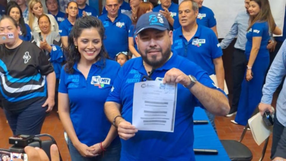 Registro de Policarpo Flores Flores y Lidia Estrada, como Secretaria General del PAN en Nuevo León.