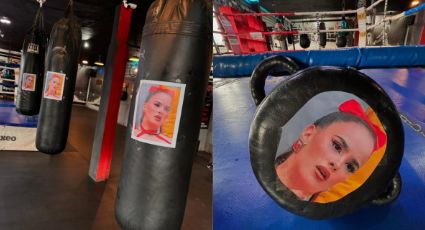 Escuela de box en San Nicolás pega fotos de Gala Montes en costales; les llueven críticas