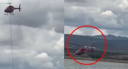 Helicóptero con 3 personas a bordo se desploma sobre presa Chihuahua; hay 2 desparecidos