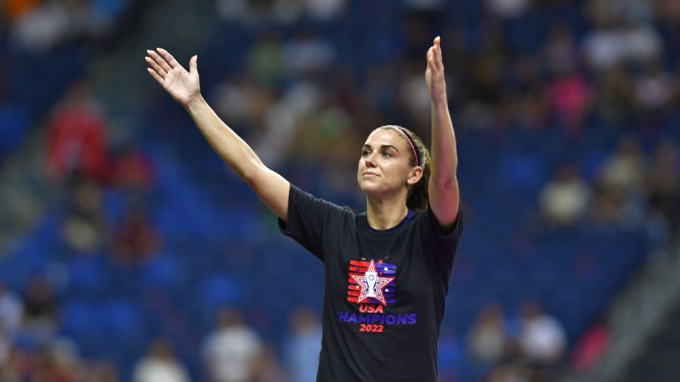 Alex Morgan durante la Final del Campeonato W Concacaf 2022 en el Estadio BBVA.