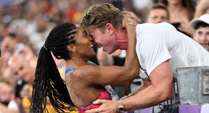 La pareja de oro: Tara Davis y Hunter Woodhall conquistan el podio en París 2024