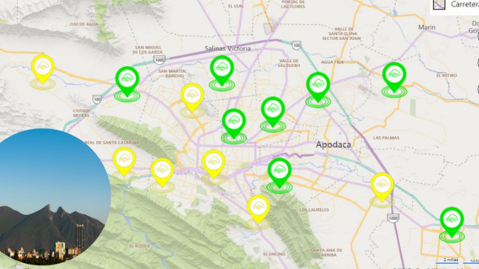 Calidad del aire en Monterrey presenta condiciones variadas.