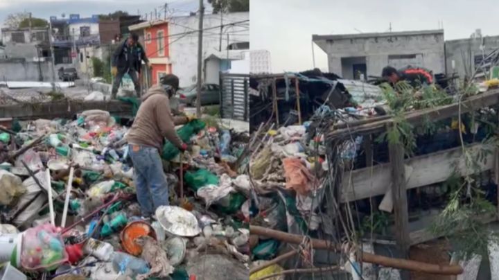 Clausuran casa con más de 20 toneladas de basura en Cadereyta
