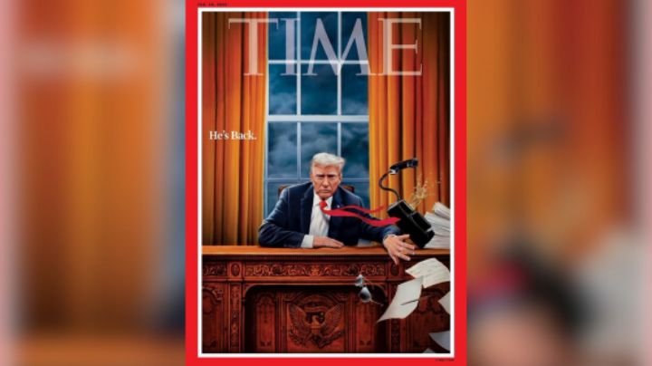 Time dedica portada completa a Donald Trump