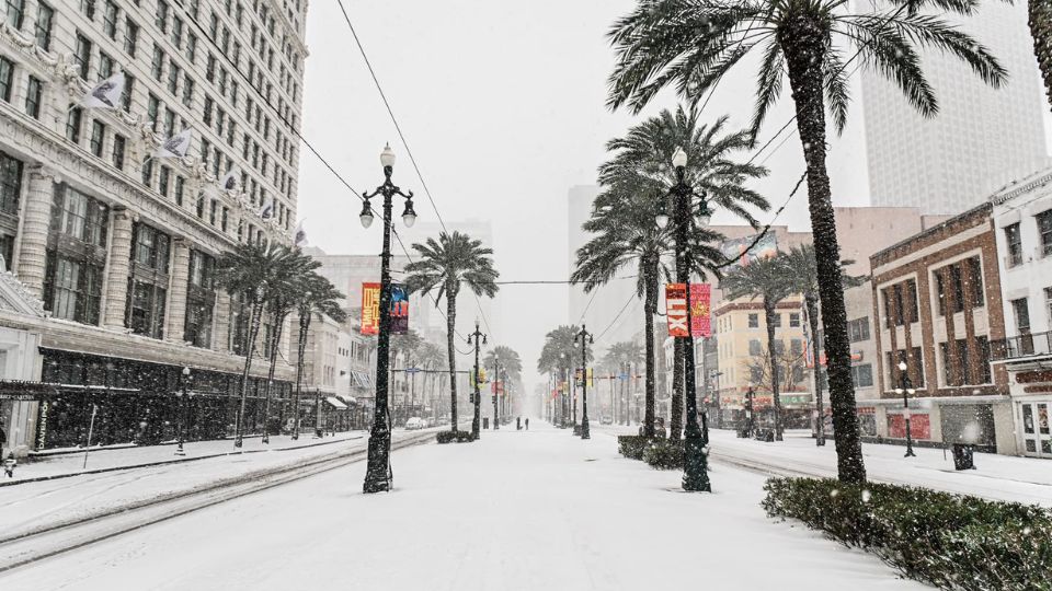 Nueva Orleans se pinta de blanco por intensa nevada | Facebook / Armon Dauphin