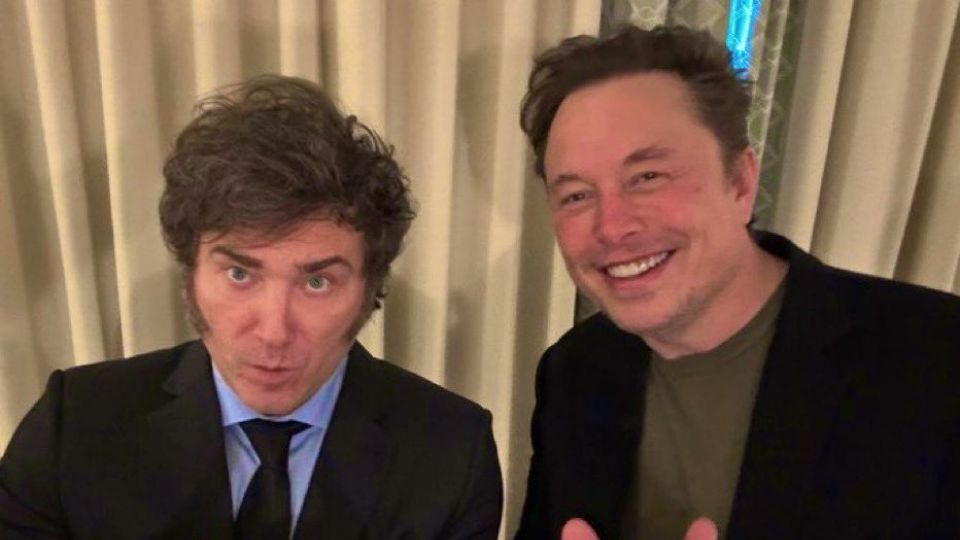 Javier Milei (izq), junto a Elon Musk | X / @JMilei
