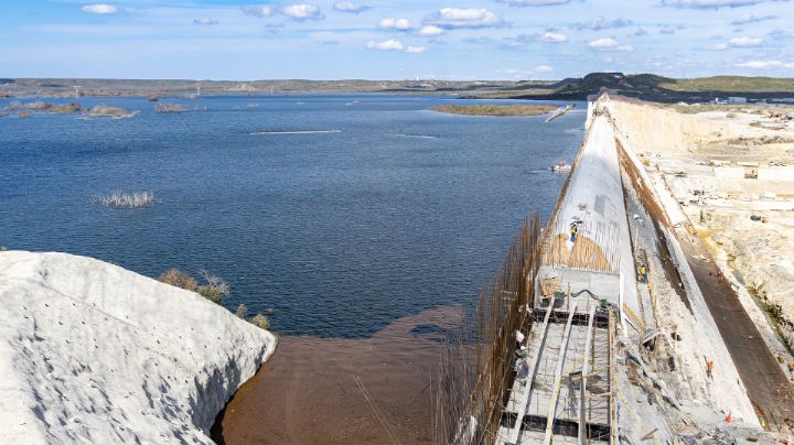 Termina Estado construcción de cortina de Presa Libertad