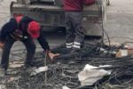 Retiran en Santa Catarina 10 mil metros de cable en desuso