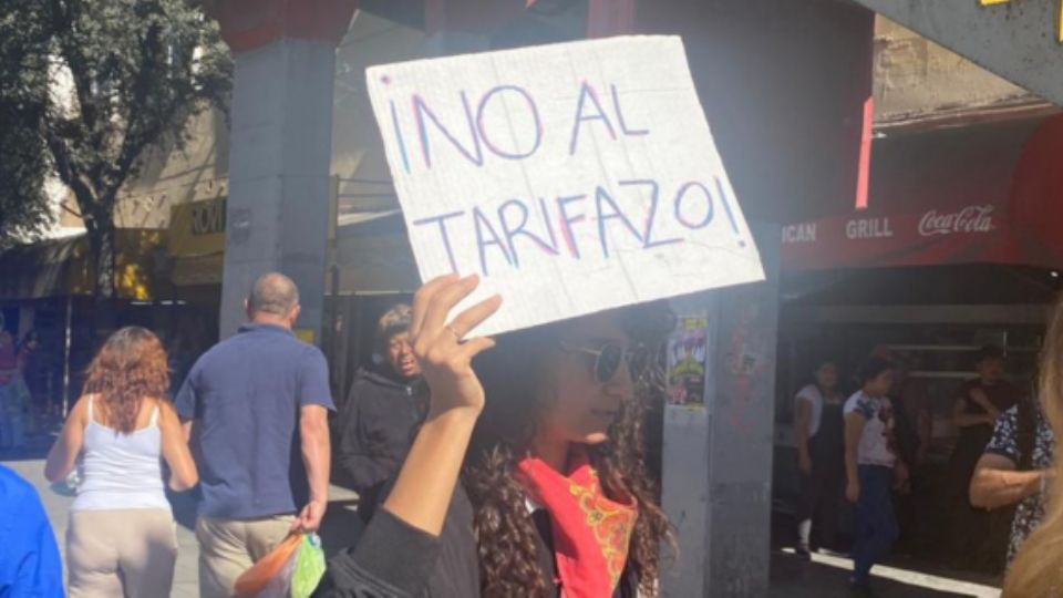 Protesta contra el 'tarifazo'.