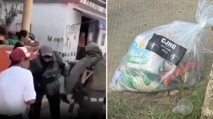 CJNG lleva despensas a damnificados en Veracruz