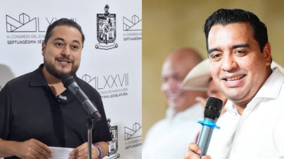 Miguel Lechuga, diputado del PAN, Jesús Nava, alcalde de Santa Catarina.