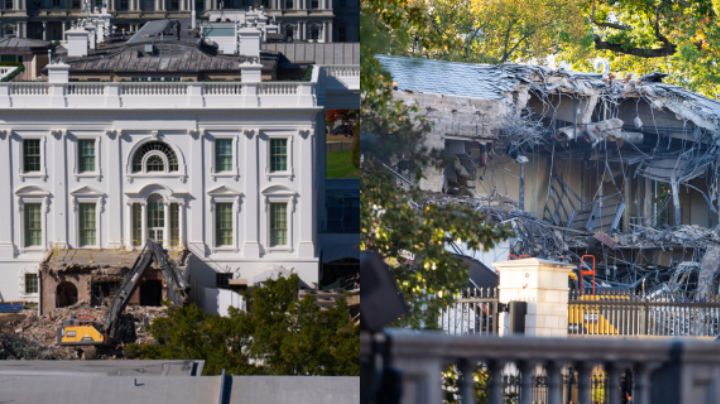 Demuelen ala este de la Casa Blanca para construir salón de baile de Trump