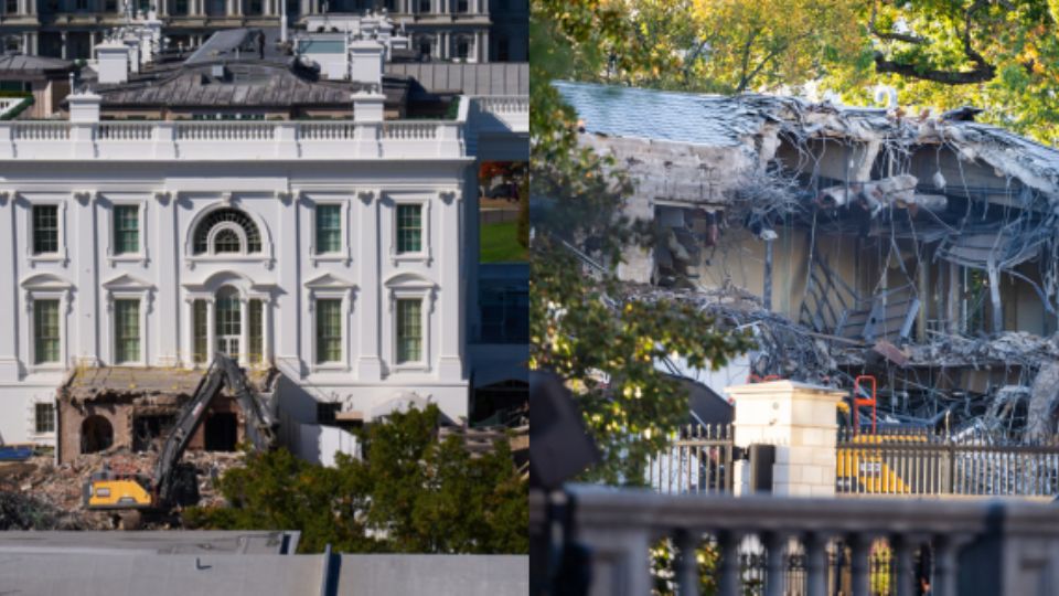 Demolición del ala este de la Casa Blanca.