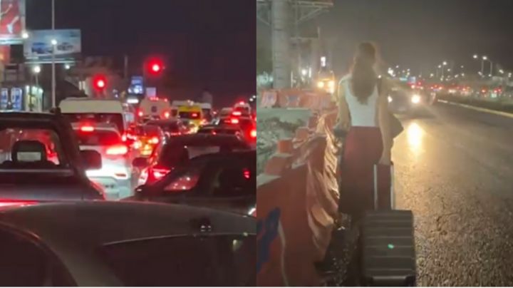 Se registra intenso tráfico en las inmediaciones del Aeropuerto de Monterrey