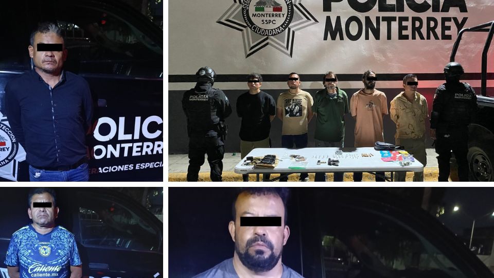 Estos fueron los detenidos durante el operativo.