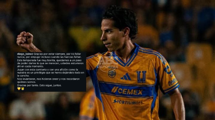 Diego Lainez agradece a la afición de Tigres tras la Final del Apertura 2025