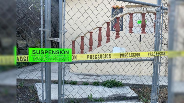 Resguardan iglesia en Santa Catarina ante riesgo de deslave