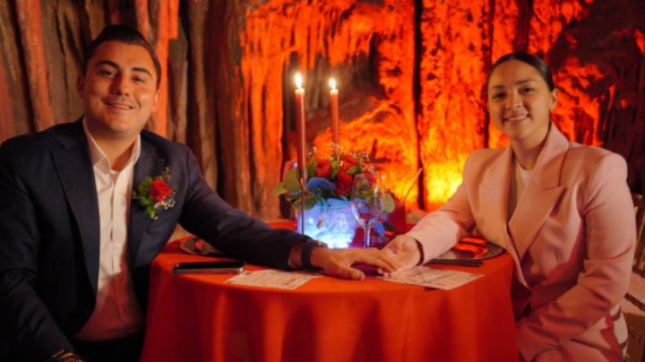 Manuel Guerra Cavazos celebra San Valentín en las Mágicas Grutas de García
