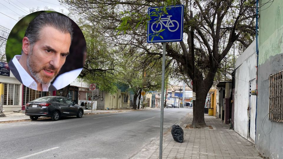 El municipio de Monterrey retiró la ciclovía en el corredor verde de Aramberri-Washington.
