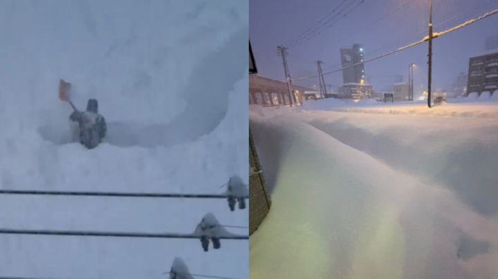 Norte de Japón recibe nevadas récord; se acumulan hasta 112 centímetros de nieve