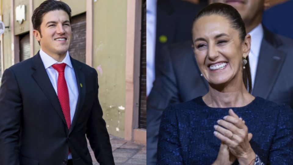 Samuel García, gobernador de Nuevo León y Claudia Sheinbaum, presidenta de México.