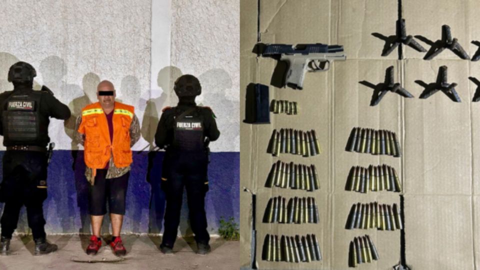 José 'N', de 44 años, fue arrestado en la comunidad La Petaca (Linares) por conducir a exceso de velocidad, y tras la inspección se le encontró armamento. El sospechoso ya era buscado.