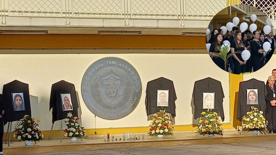 Escuela Normal Superior 'Serafín Peña' rinde homenaje a jóvenes muertos en Hualahuises | Facebook / Roberto Gaytán Silva