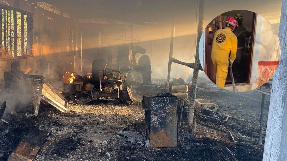Incendio de bodega en General Terán