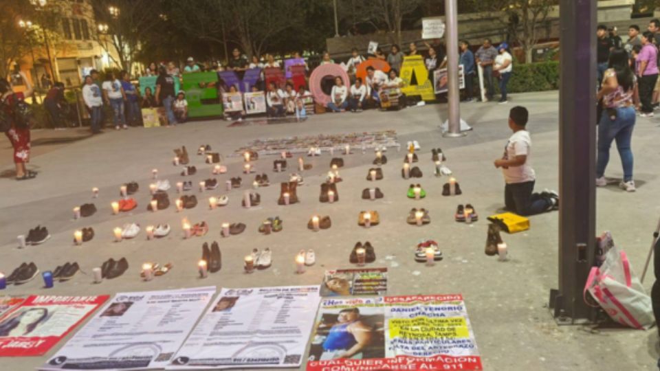 Acto de memoria por crisis de desaparecidos en Reynosa, Tamaulipas.
