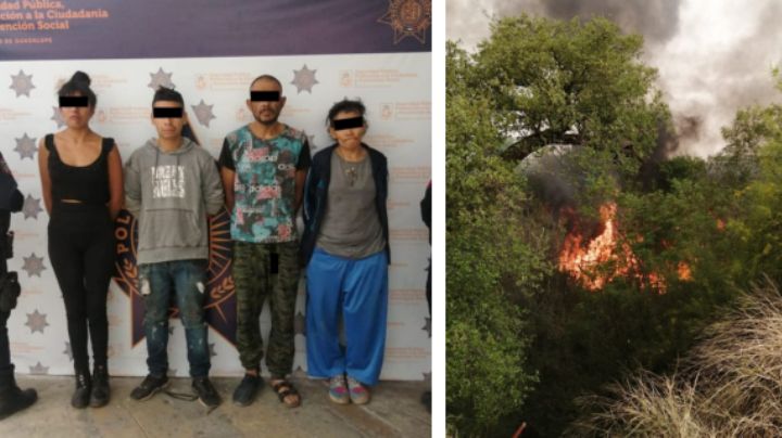 Detienen a 4 por causar incendio en el río Santa Catarina; quemaban cables de cobre