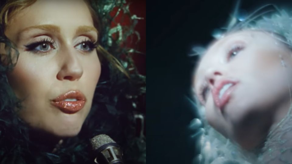 Miley Cirus en sus videos 'Prelude' y 'Something Beautiful'.