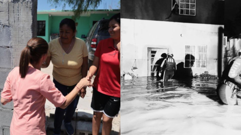 La presidenta de México, Claudia Sheinbaum recorrió las principales colonias de Reynosa que resultaron afectadas por las torrenciales lluvias e inundaciones del pasado 27 de marzo.