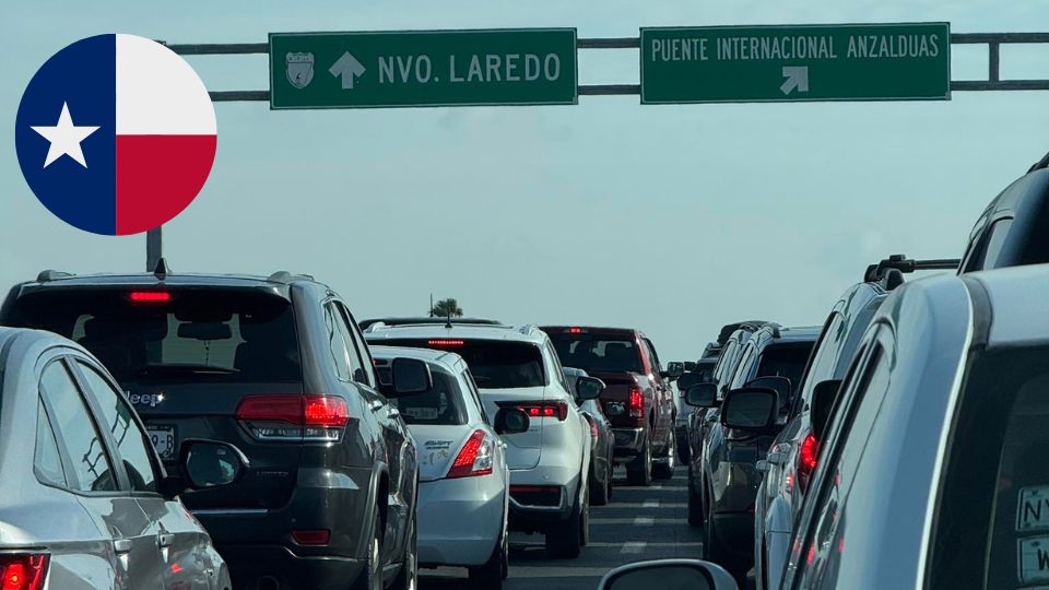 Largas filas rumbo al Puente Anzalduas | Facebook / Jorge gonz