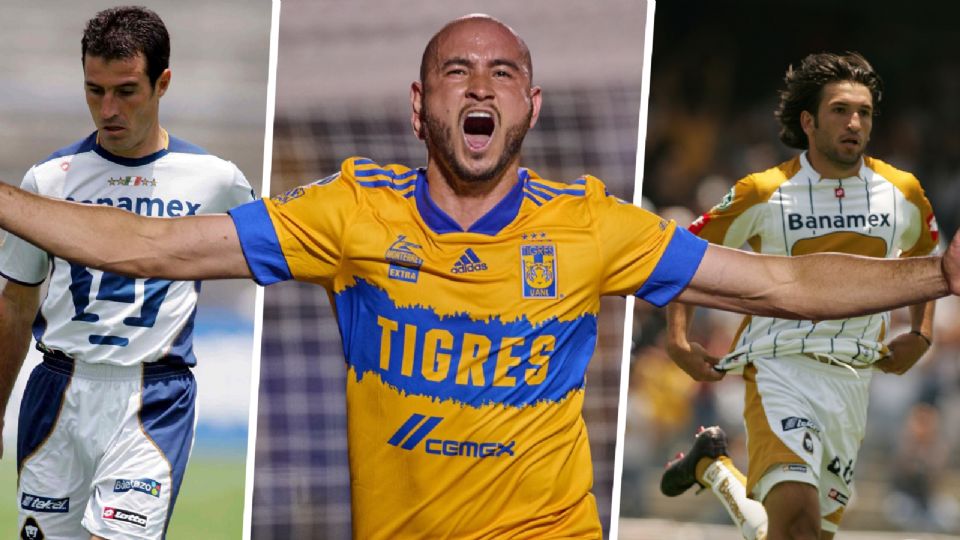 La rivalidad entre Tigres y Pumas se escribe también con los nombres de jugadores que defendieron ambos escudos.

