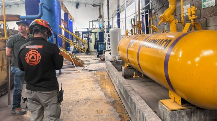 Desalojan Parque Industrial Mitras por fuga de amoniaco en García, NL