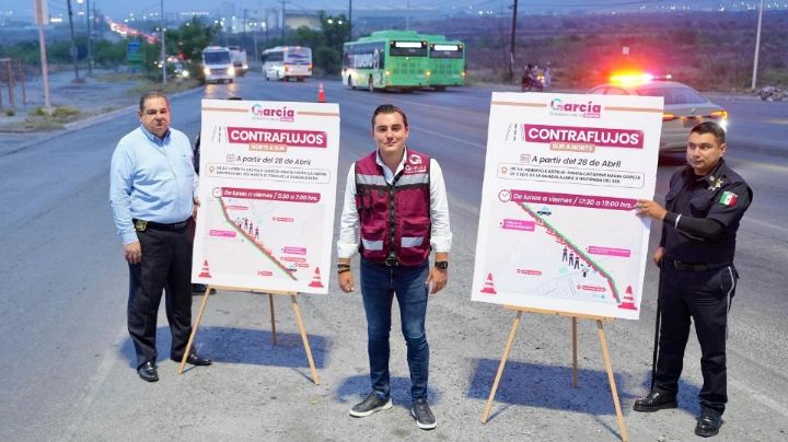Manuel Guerra Cavazos implementa contraflujos en García para aliviar carga vehícular