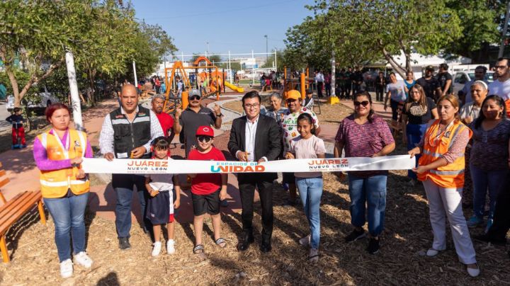 Félix Arratia transforma plaza pública en Juárez, NL tras 25 años abandonada