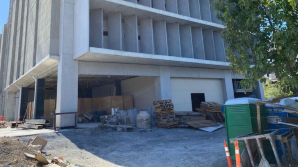 Construcción del nuevo Semefo en Nuevo León.