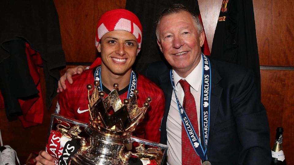 Chicharito en la historia: El mexicano anotó el último gol que Ferguson celebró como entrenador.