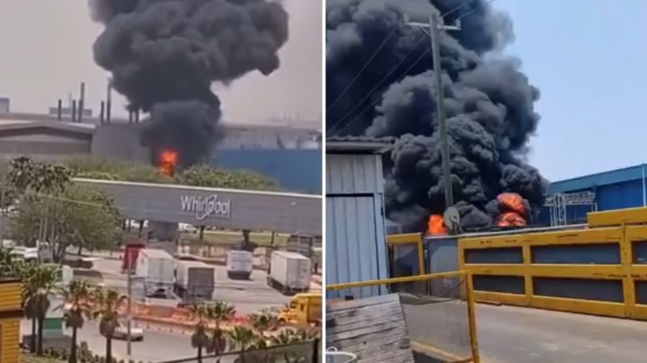 Se incendia empresa Whirlpool en Apodaca